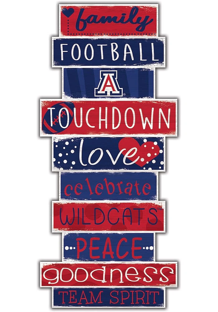 Arizona Wildcats Celebrations Stack 24 Inch Sign - Yellow