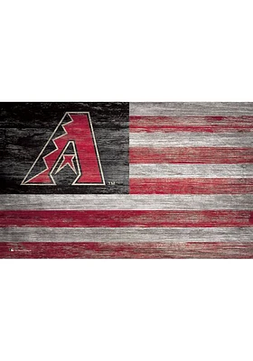 Arizona Diamondbacks Distressed Flag 11x19 Sign - Black