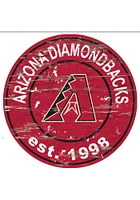 Arizona Diamondbacks Established Date Circle 24 Inch Sign - Red