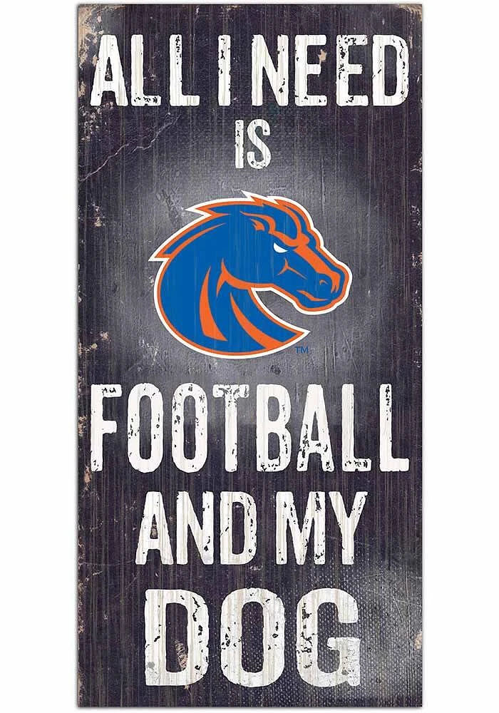 Boise State Broncos Football and My Dog Sign - Blue