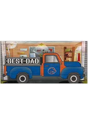 Boise State Broncos Best Dad Truck Sign - Blue