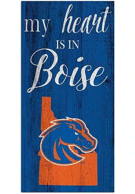 Boise State Broncos My Heart State Sign - Blue