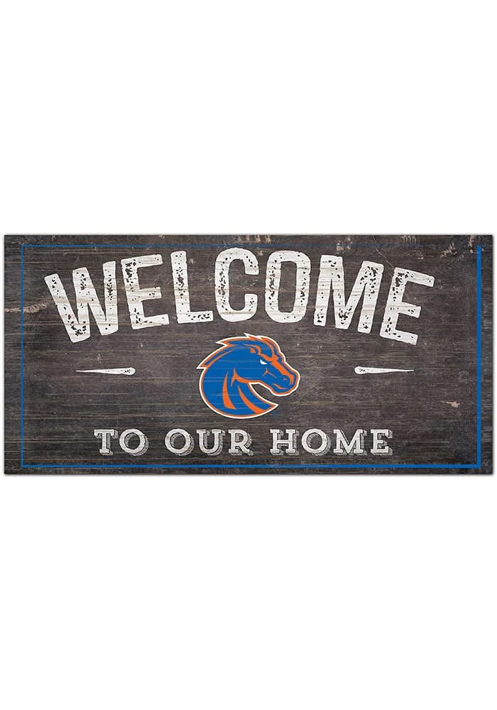 Boise State Broncos Welcome Distressed Sign - Blue