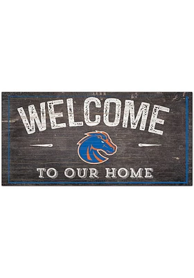 Boise State Broncos Welcome Distressed Sign - Blue