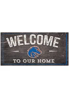 Boise State Broncos Welcome Distressed Sign - Blue