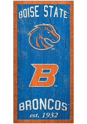 Boise State Broncos Heritage 6x12 Sign - Blue