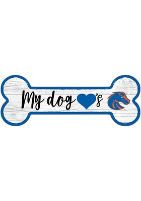 Boise State Broncos Dog Bone 6x12 Sign - Blue