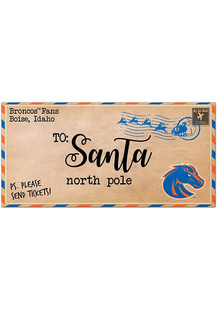 Boise State Broncos To Santa Decor