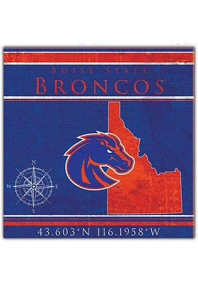 Boise State Broncos Coordinates Sign - Blue