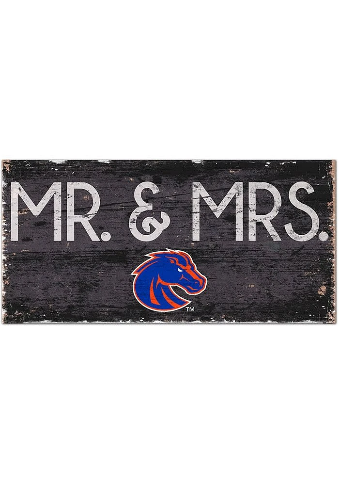 Boise State Broncos Mr and Mrs Sign - Blue