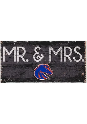 Boise State Broncos Mr and Mrs Sign - Blue