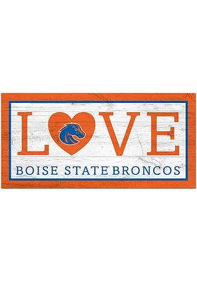 Boise State Broncos Love 6x12 Sign - Blue