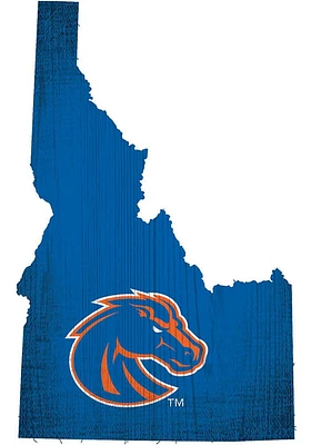 Boise State Broncos State Cutout Sign - Blue