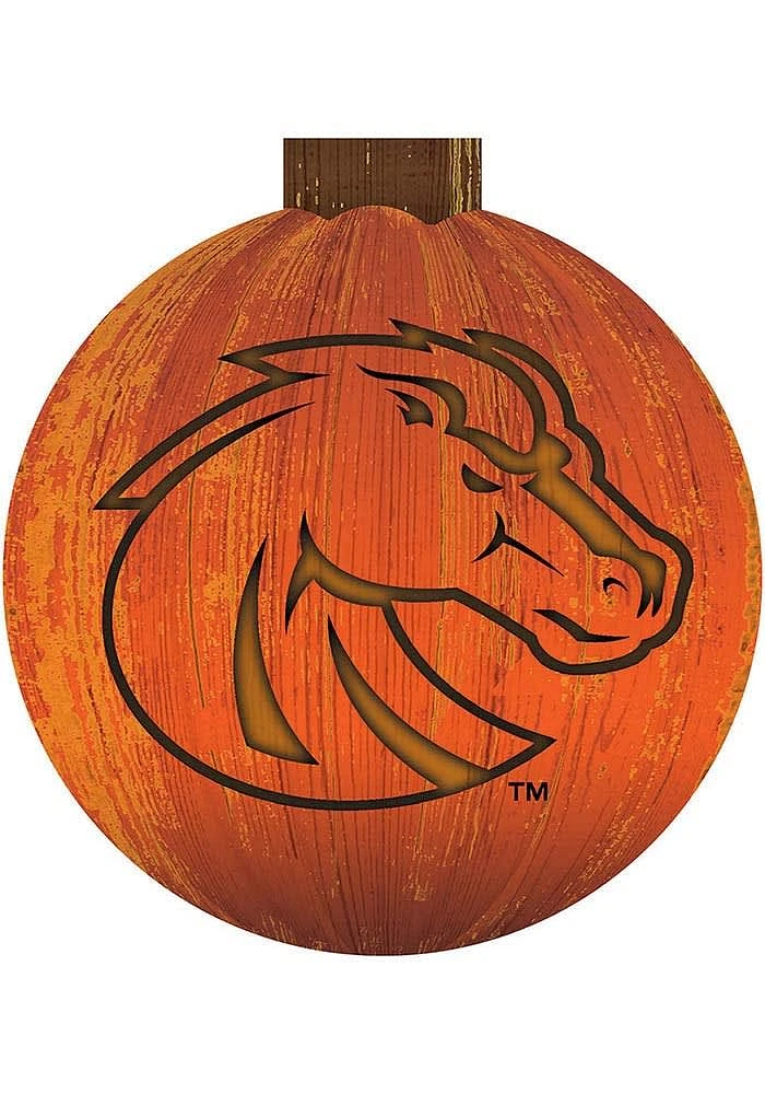 Boise State Broncos Halloween Pumpkin Sign - Blue
