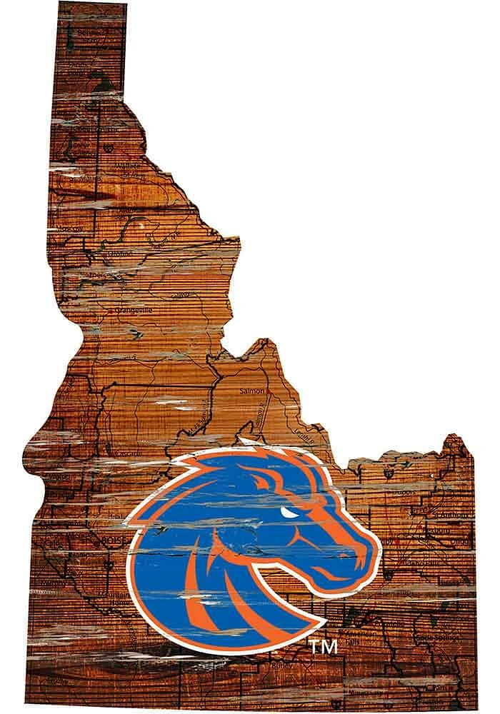 Boise State Broncos Mini Roadmap State Sign - Blue