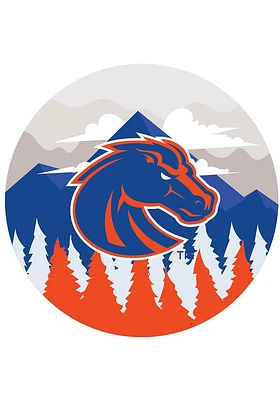 Boise State Broncos Landscape Circle Sign - Blue