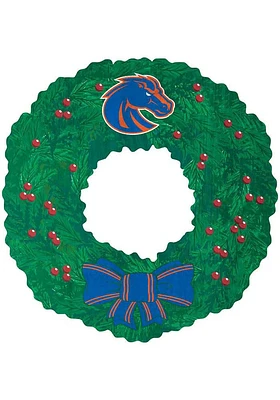 Boise State Broncos Team Wreath 16 Inch Sign - Blue