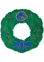 Boise State Broncos Team Wreath 16 Inch Sign - Blue