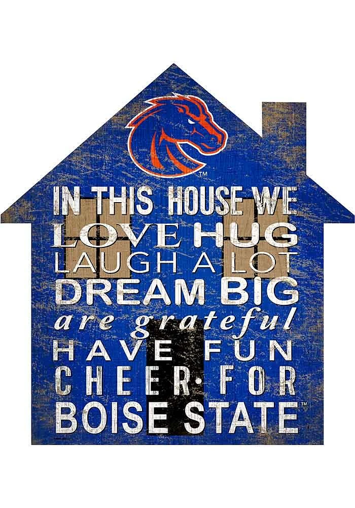 Boise State Broncos 12 inch House Sign - Blue