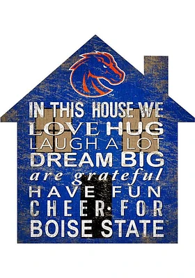 Boise State Broncos 12 inch House Sign - Blue