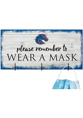 Boise State Broncos Please Wear Your Mask Sign - Blue
