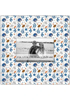 Boise State Broncos Floral Pattern Picture Frame - Blue