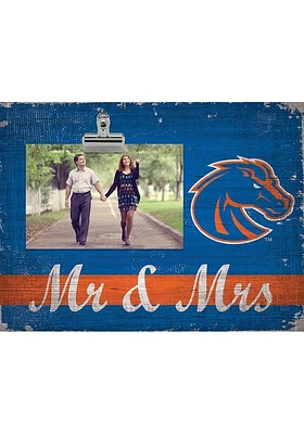 Boise State Broncos Mr and Mrs Clip Picture Frame - Blue