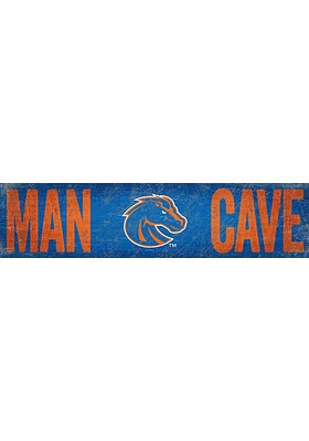 Boise State Broncos Man Cave 6x24 Sign - Blue
