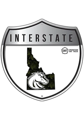 Boise State Broncos 24in OHT Camo Interstate Sign - Blue