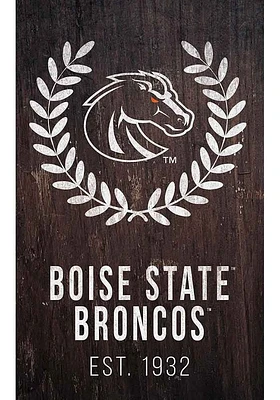 Boise State Broncos Laurel Wreath Sign - Blue