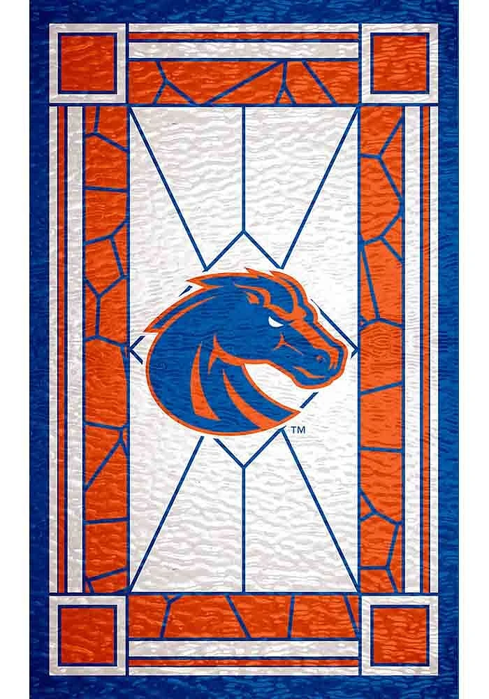 Boise State Broncos Stained Glass Sign - Blue