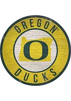 Oregon Ducks 12 in Circle State Sign - Green