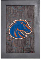 Boise State Broncos City Map Sign - Blue
