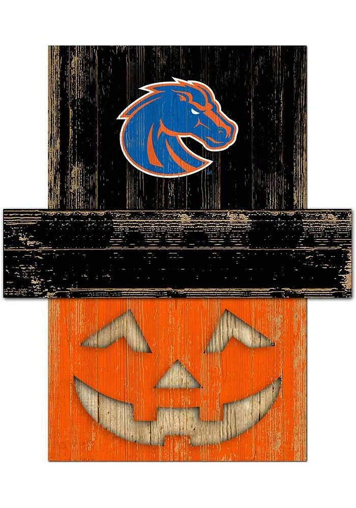 Boise State Broncos Pumpkin Head Sign - Blue