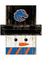Boise State Broncos Snowman Head Sign - Blue
