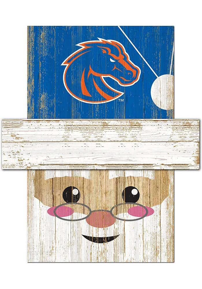 Boise State Broncos Santa Head Sign - Blue