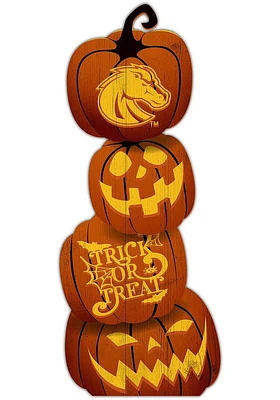 Boise State Broncos Pumpkin Stack Leaner Sign - Blue