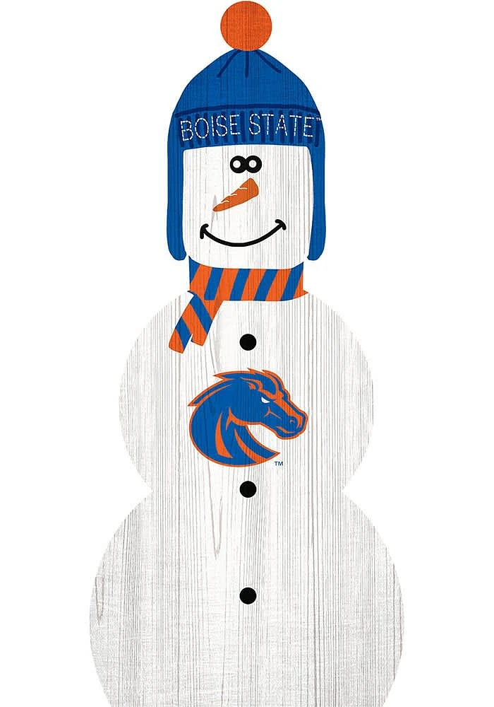 Boise State Broncos Snowman Leaner Sign - Blue