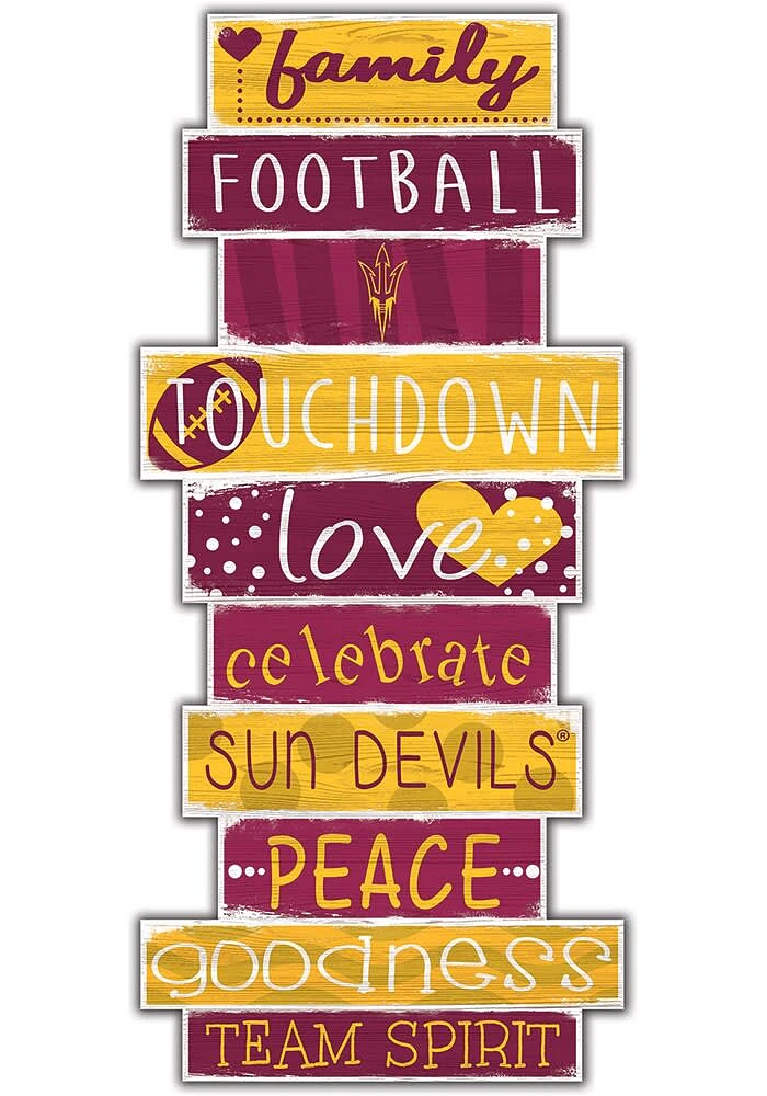 Arizona State Sun Devils Celebrations Stack 24 Inch Sign - Maroon