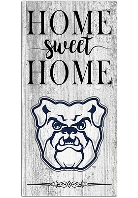 Butler Bulldogs Home Sweet Home Whitewashed Sign - Green