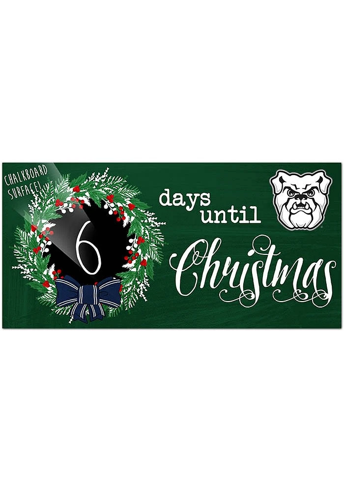 Butler Bulldogs Chalk Christmas Countdown Sign - Green