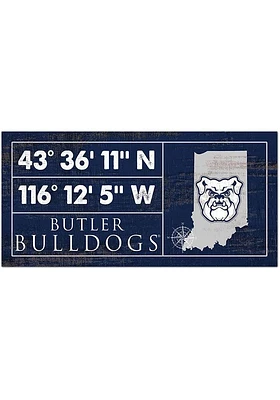 Butler Bulldogs Horizontal Coordinate Sign - Green