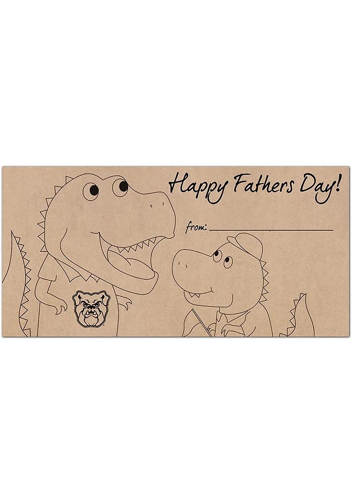 Butler Bulldogs Fathers Day Coloring Sign - Green