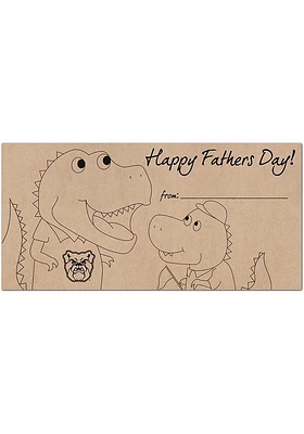 Butler Bulldogs Fathers Day Coloring Sign - Green