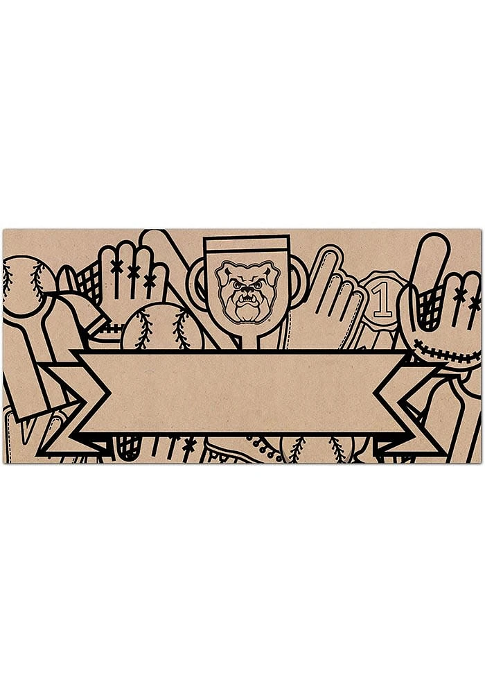 Butler Bulldogs Banner Coloring Sign - Green