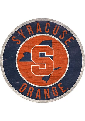 Syracuse Orange 12 in Circle State Sign - Orange