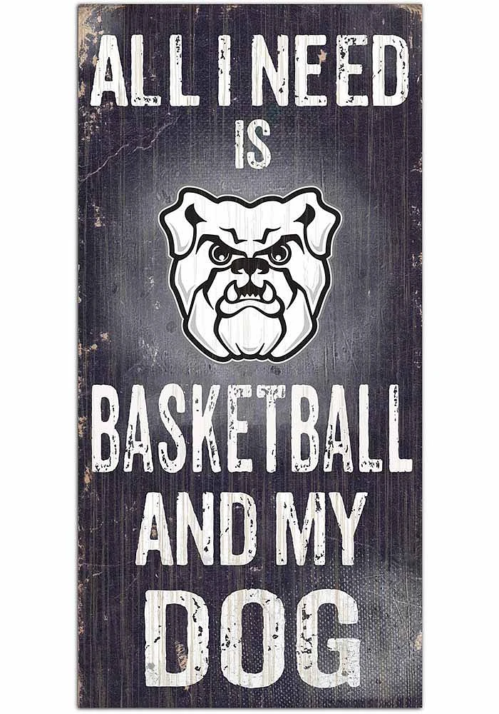Butler Bulldogs Football and My Dog Sign - Green
