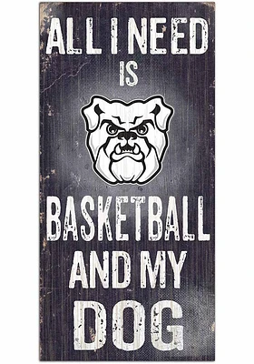 Butler Bulldogs Football and My Dog Sign - Green