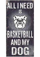 Butler Bulldogs Football and My Dog Sign - Green