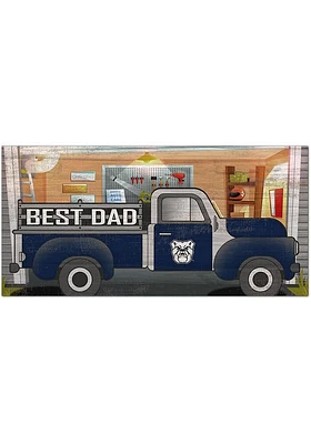 Butler Bulldogs Best Dad Truck Sign - Green
